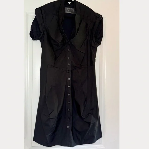 All Saints | Dresses | Allsaints Black Cotton Cardea Shirt Dress Black  Buttons 2 | Poshmark